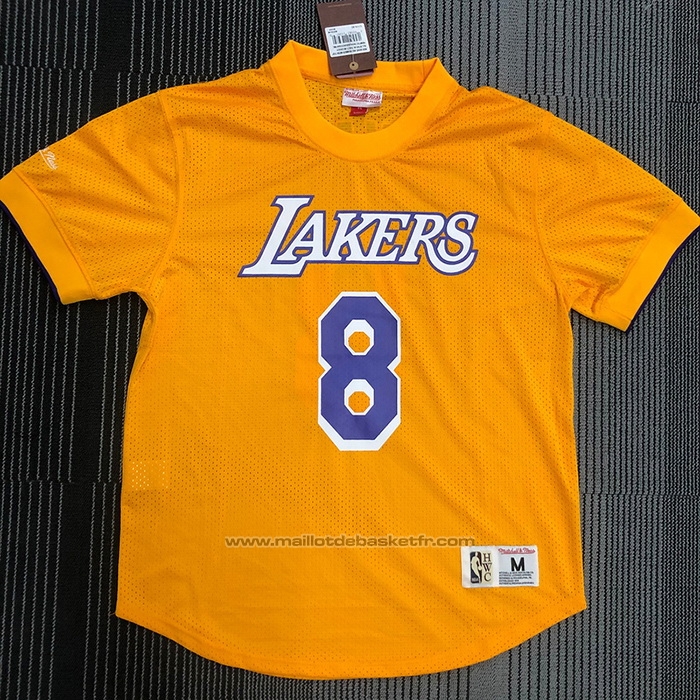 Maillot Manche Courte Los Angeles Lakers Kobe Bryant #8 Jaune